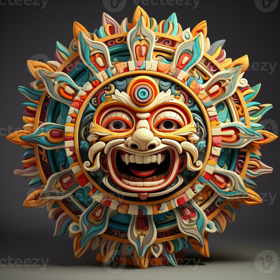 3d cartoon sun god photo