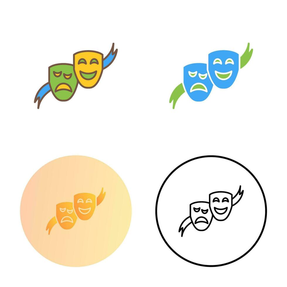 Theater Masks Vector Icon