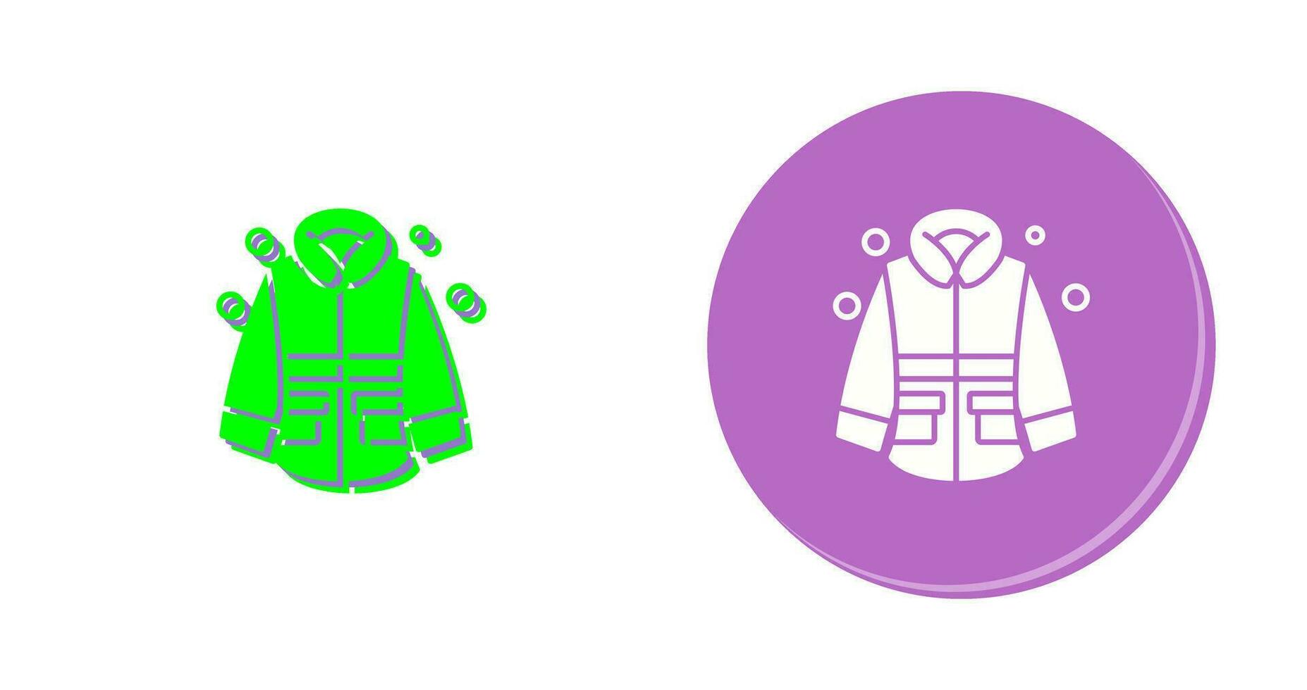 icono de vector de chaqueta de invierno