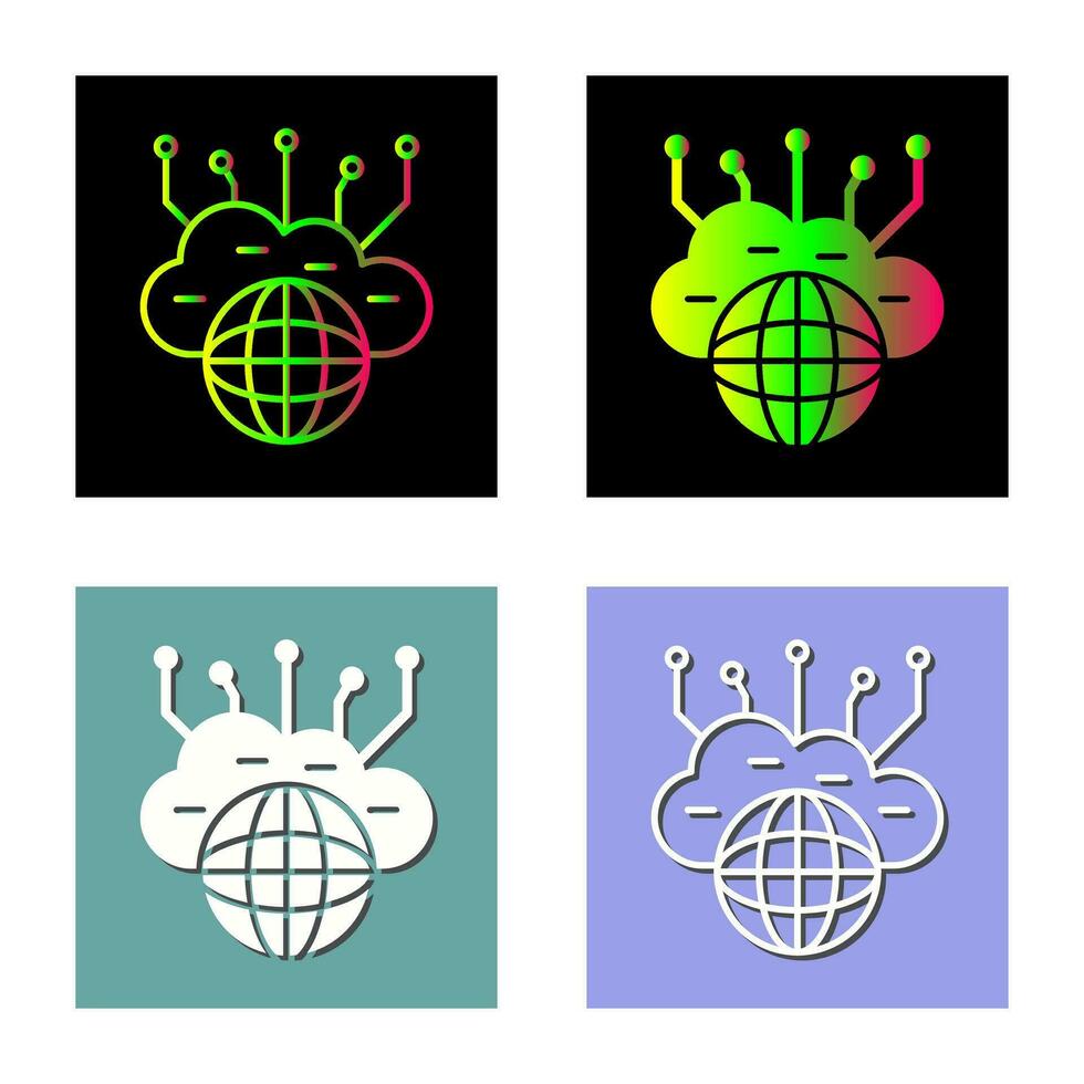 Computing Cloud Vector Icon