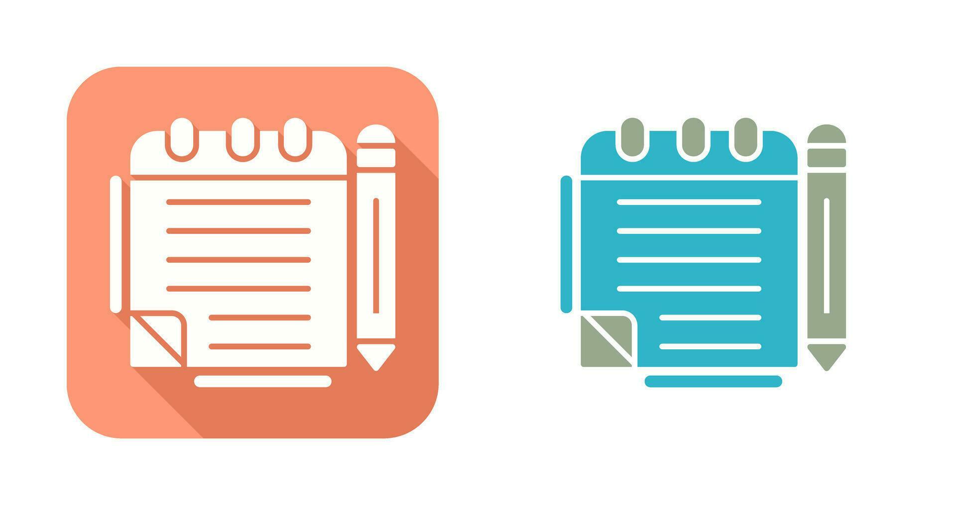 Notepad Vector Icon 34112049 Vector Art at Vecteezy