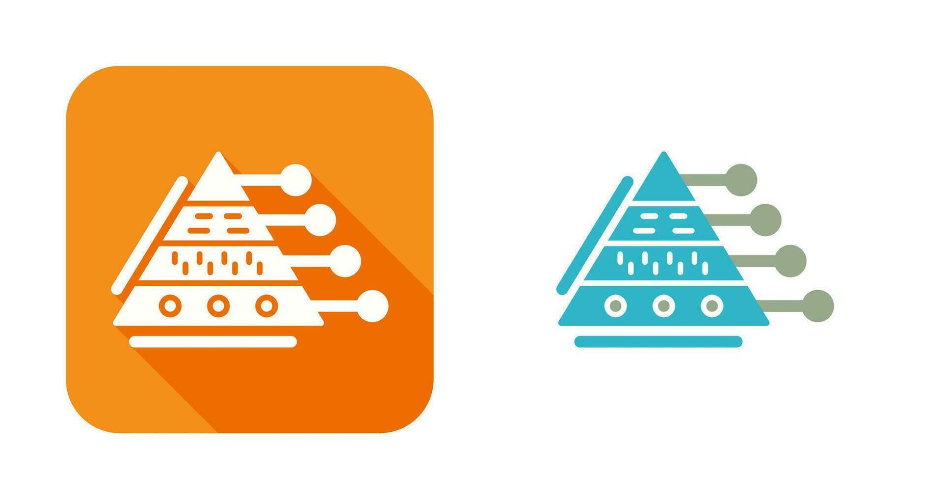 Pyramid Graph Vector Icon