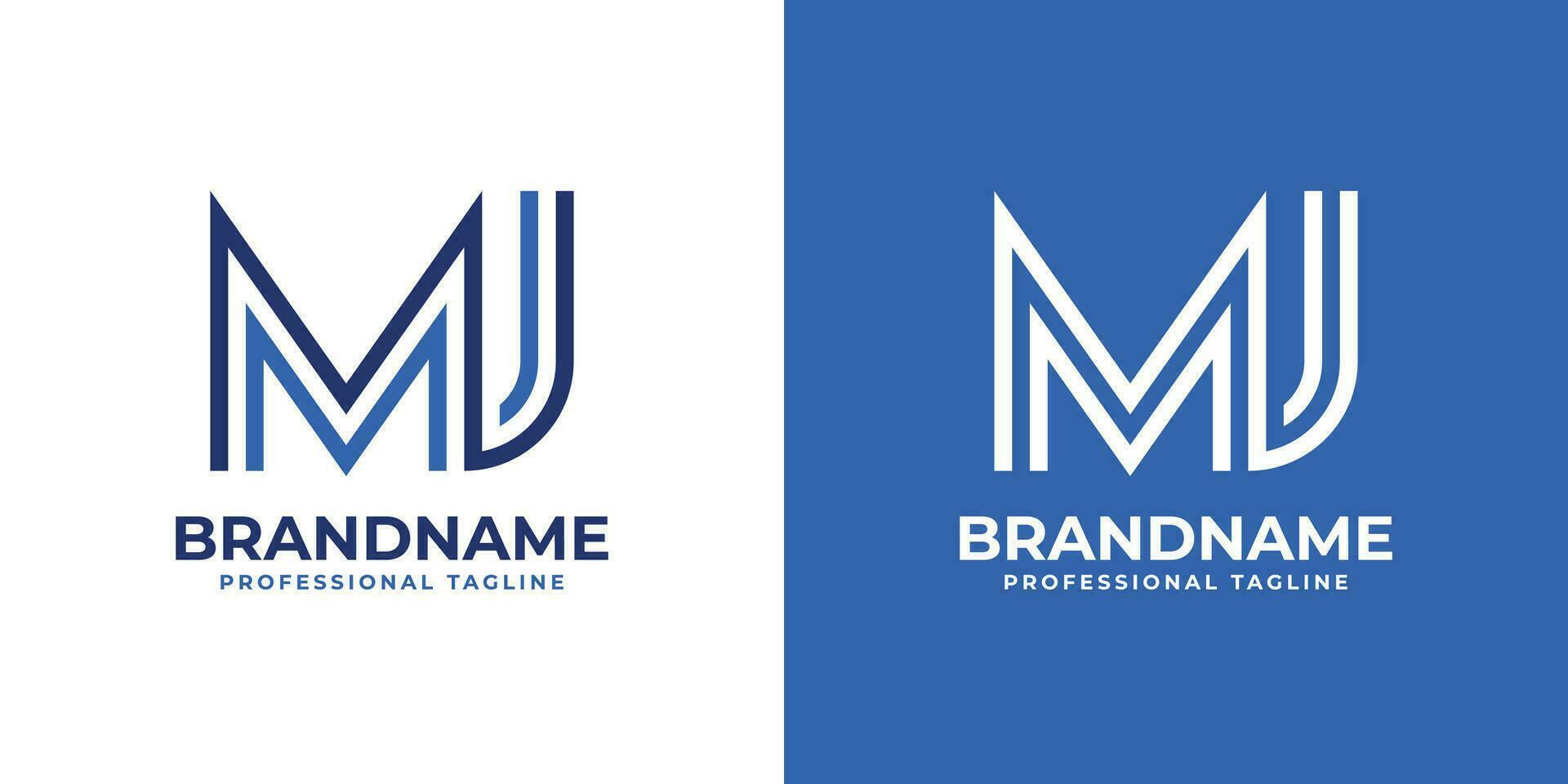 Letter MJ Line Monogram Logo, suitable for business with MJ or JM initials. vector