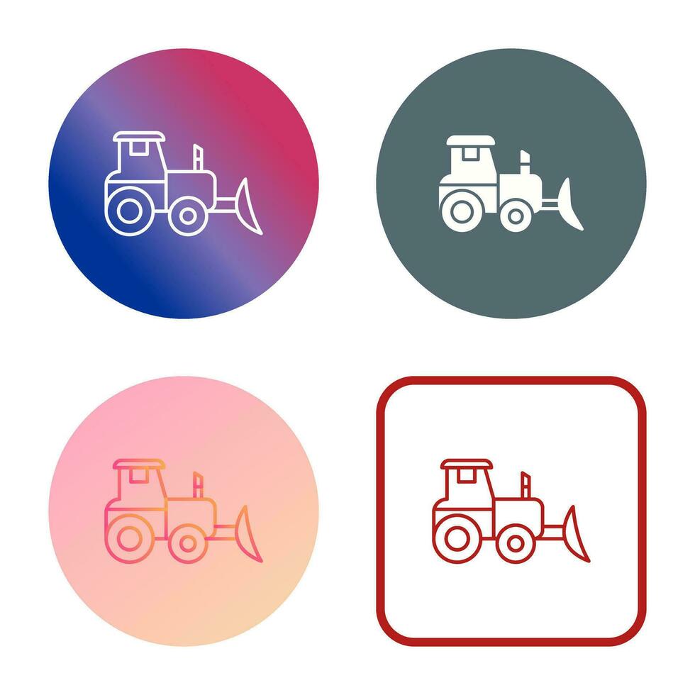 Industrial Tractor Vector Icon