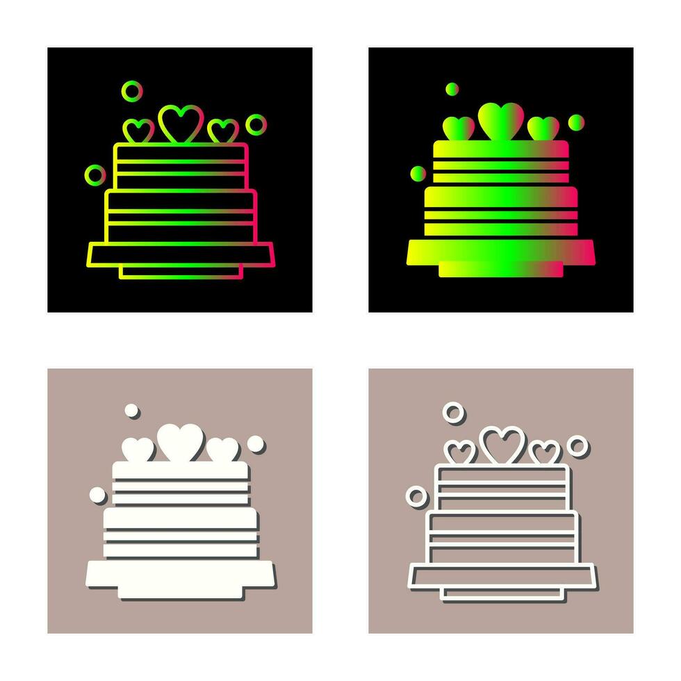 icono de vector de pastel de bodas