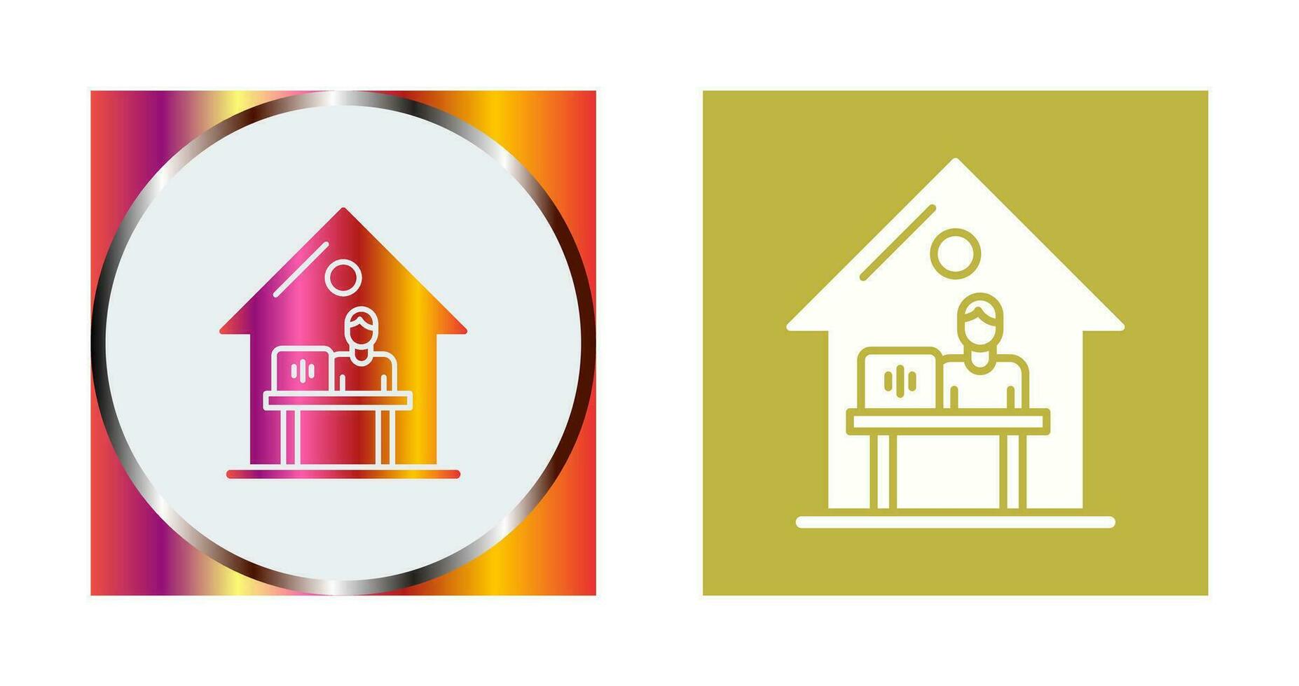 Work At Home Vector Icon