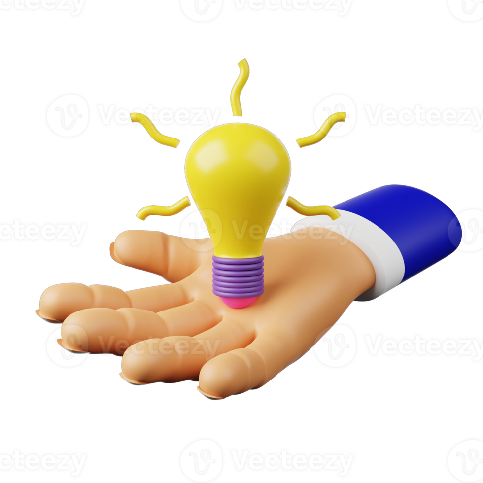 3d hand idea png