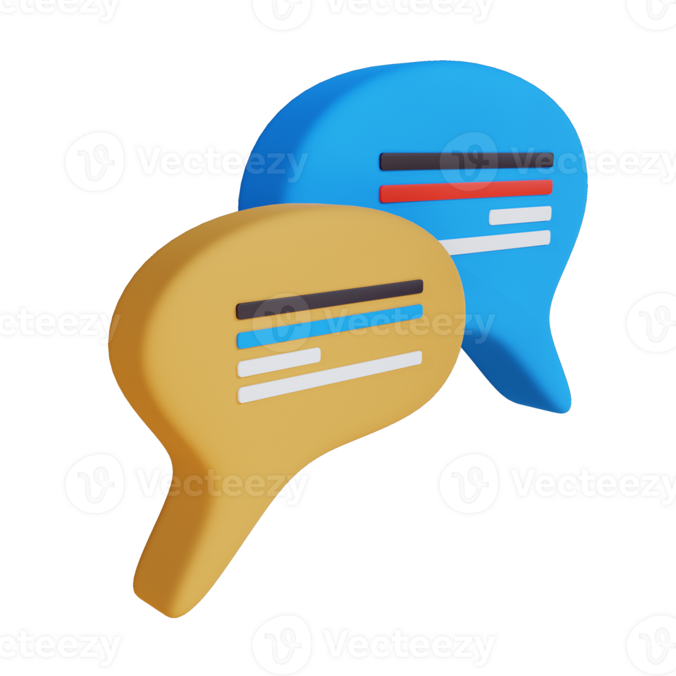 3d icon bubble chat png