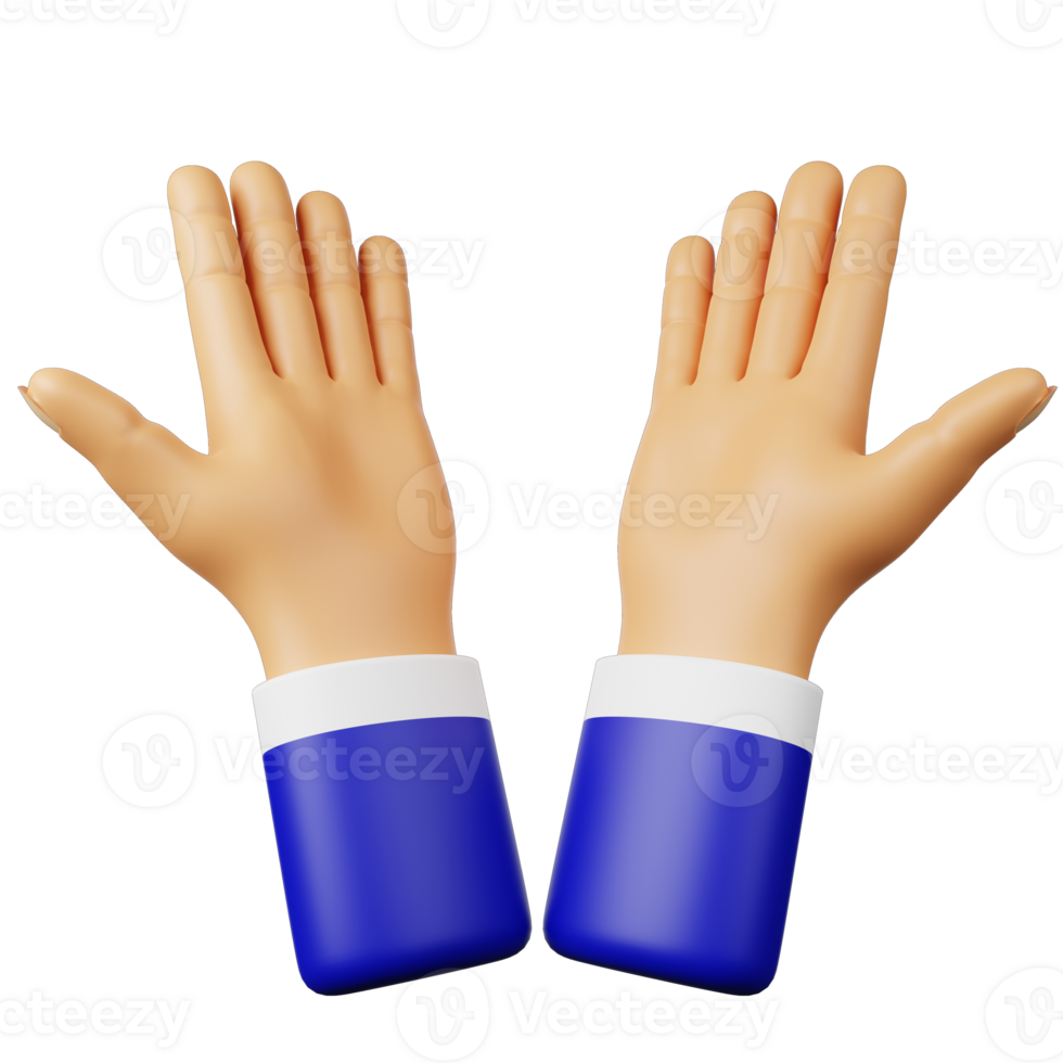 3d icon open two hands png