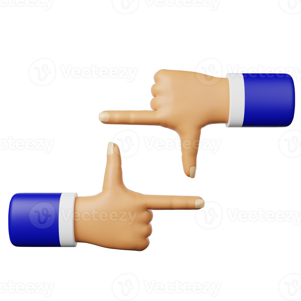 3d squere hands png