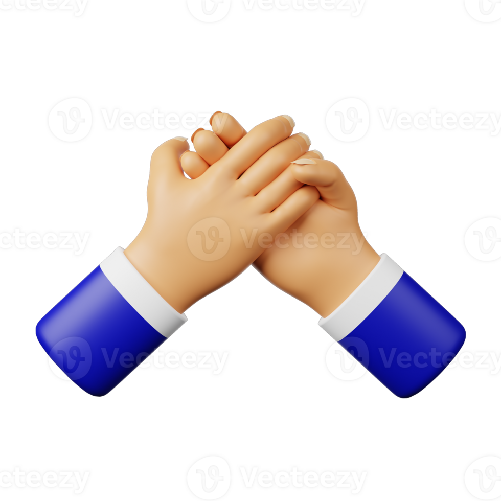 3d icon holding hands png