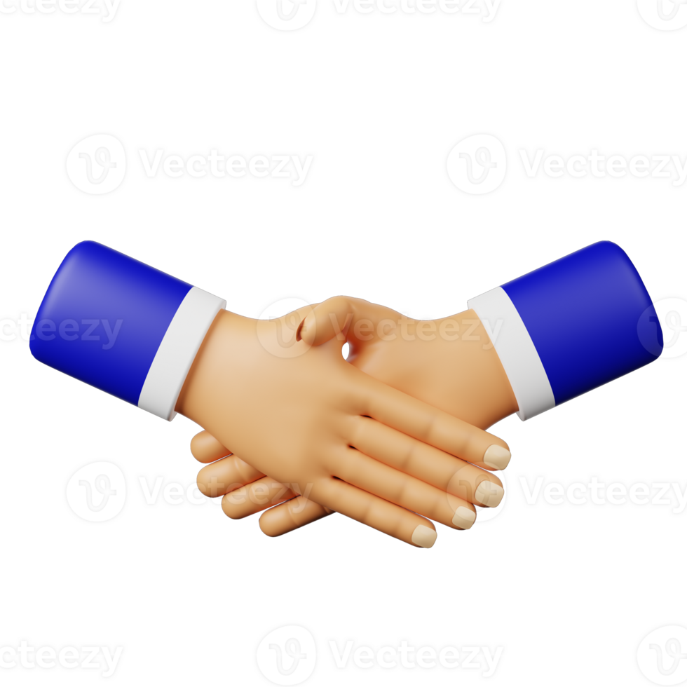 3d two hands shake png