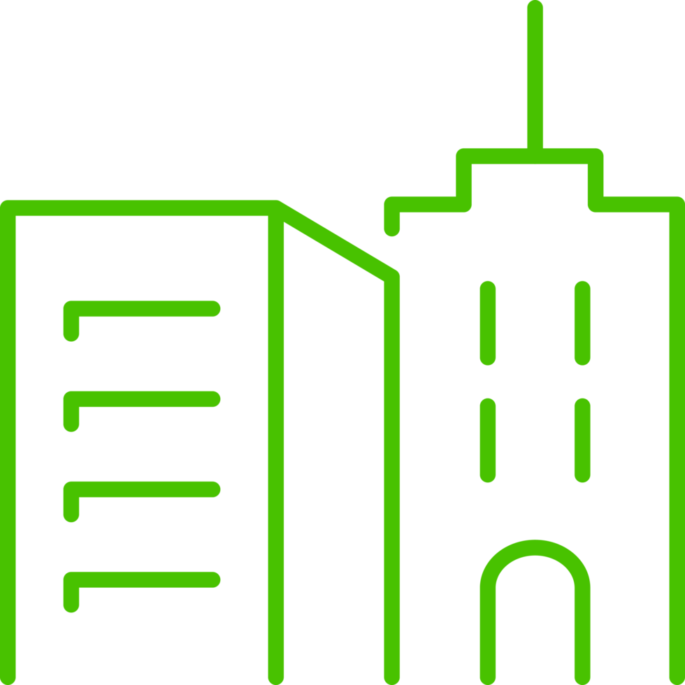 green building line icon illustration png