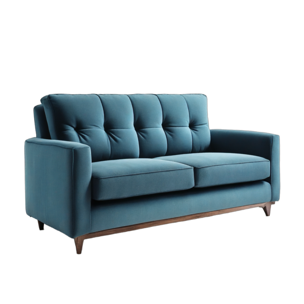 Retro vintage armchairs double seat sofas isolated on transparent background PNG AI Generative