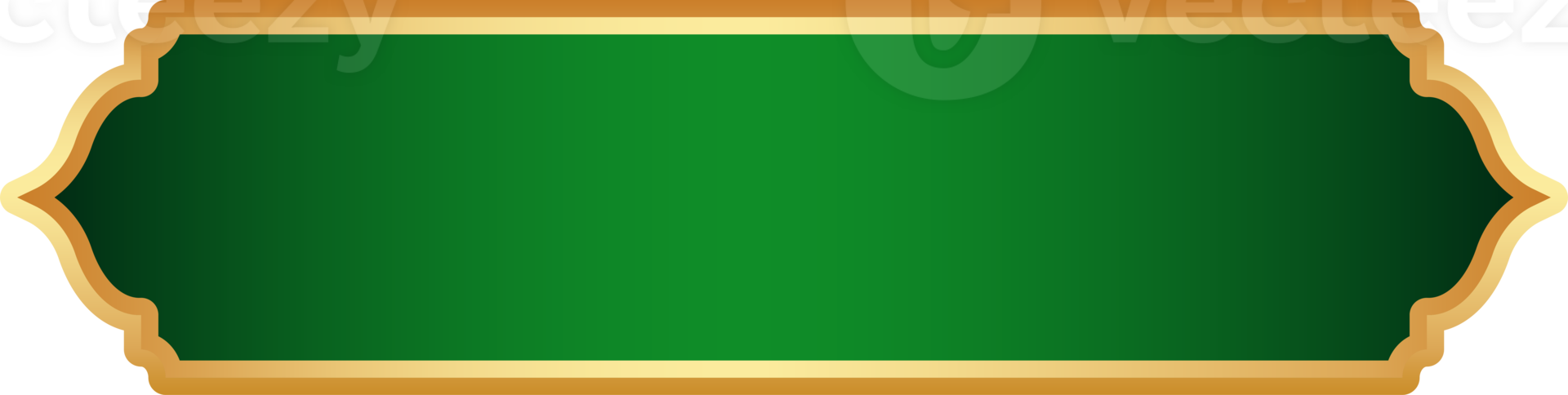 islâmico Ramadã dourado quadro. árabe Projeto com turco enfeite e verde fundo. arabesco fita adesivo para tag bandeira e venda folheto. png