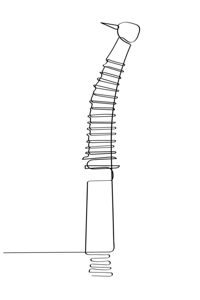 Continuous line art of Orthodontic treatment. Dentists day and respect for their services to humanity vector