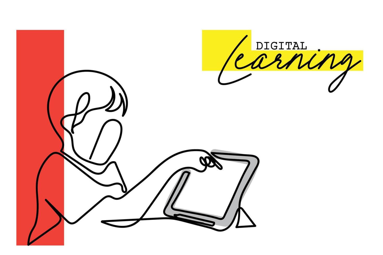 Online learning. Digital learning. Virtual classes. Learning fun way