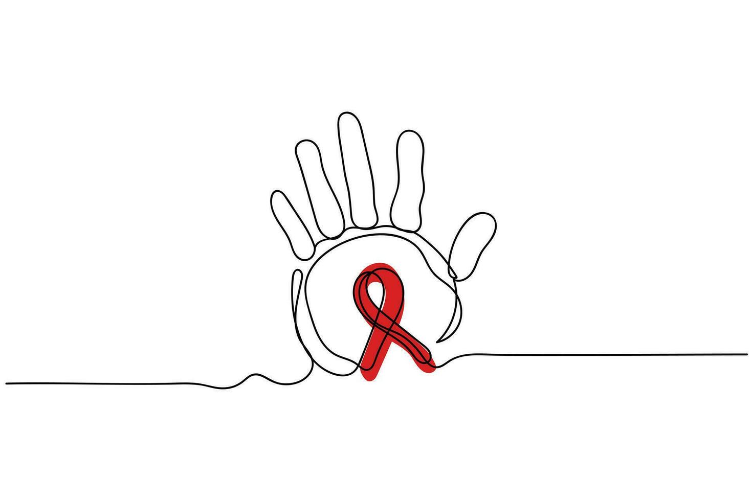 Aids Awareness Red Ribbon. World AIDS Day Concept vector