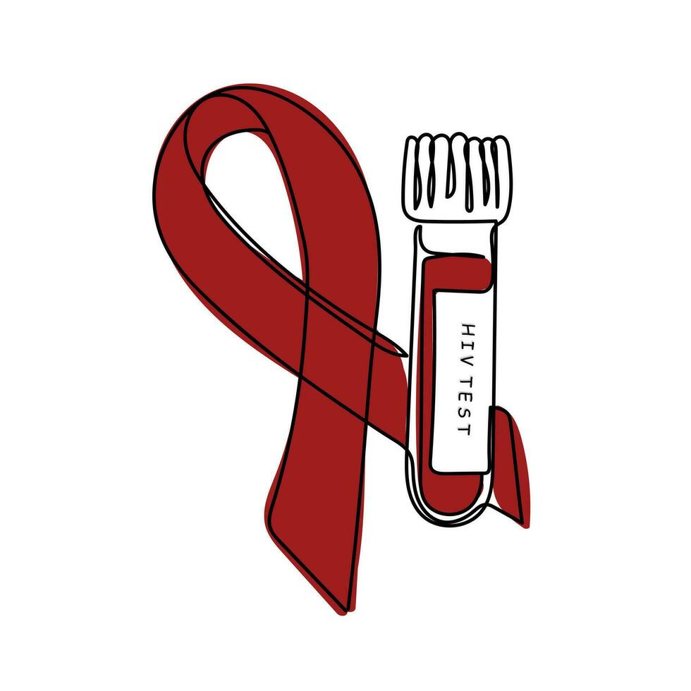 Aids Awareness Red Ribbon. World AIDS Day Concept vector