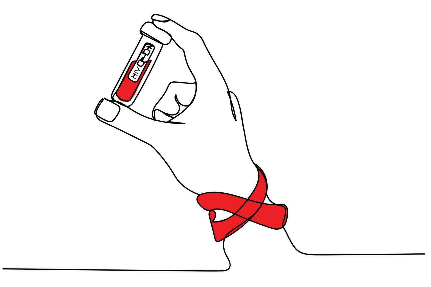 Aids Awareness Red Ribbon. World AIDS Day Concept vector