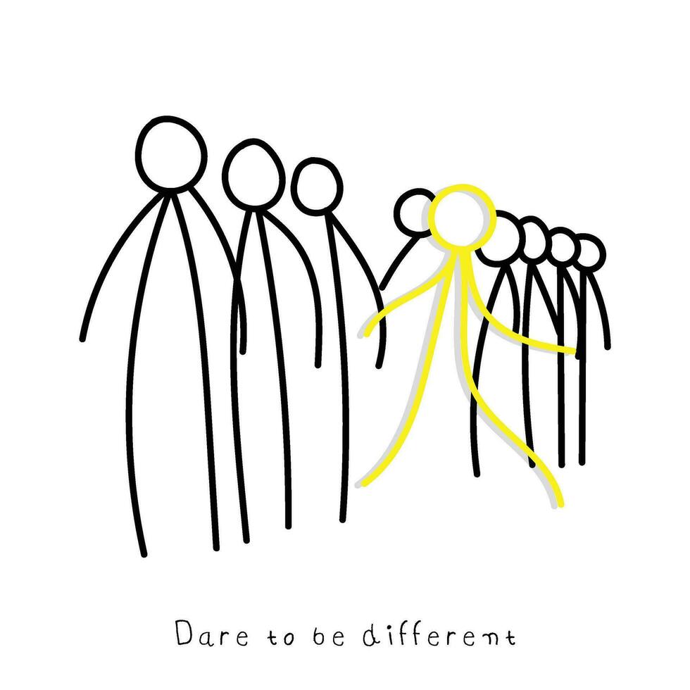 Dare to be different. vector