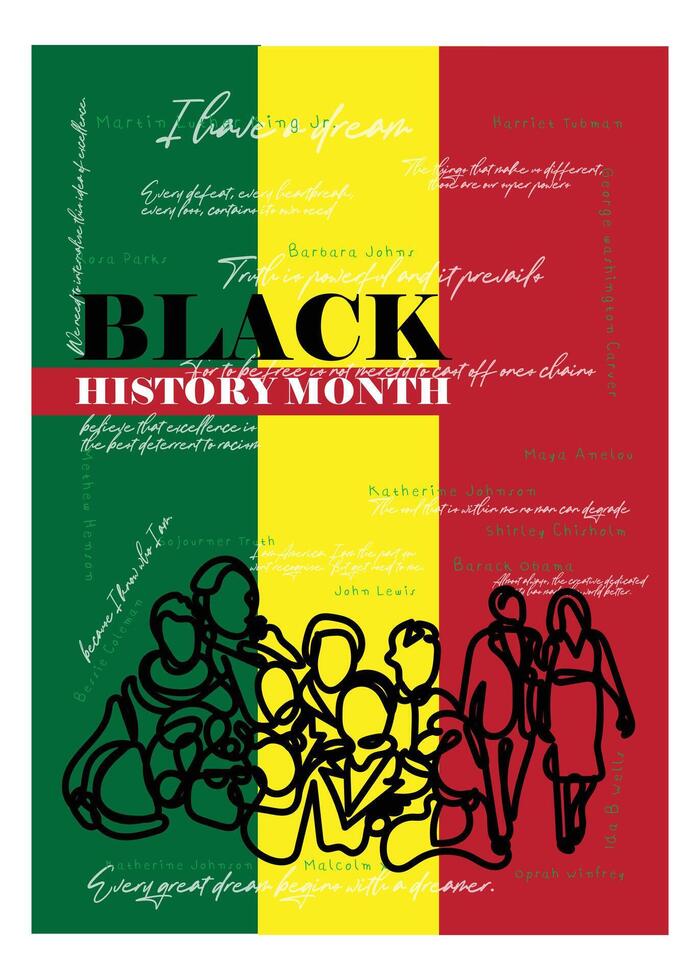 Black history month art. vector