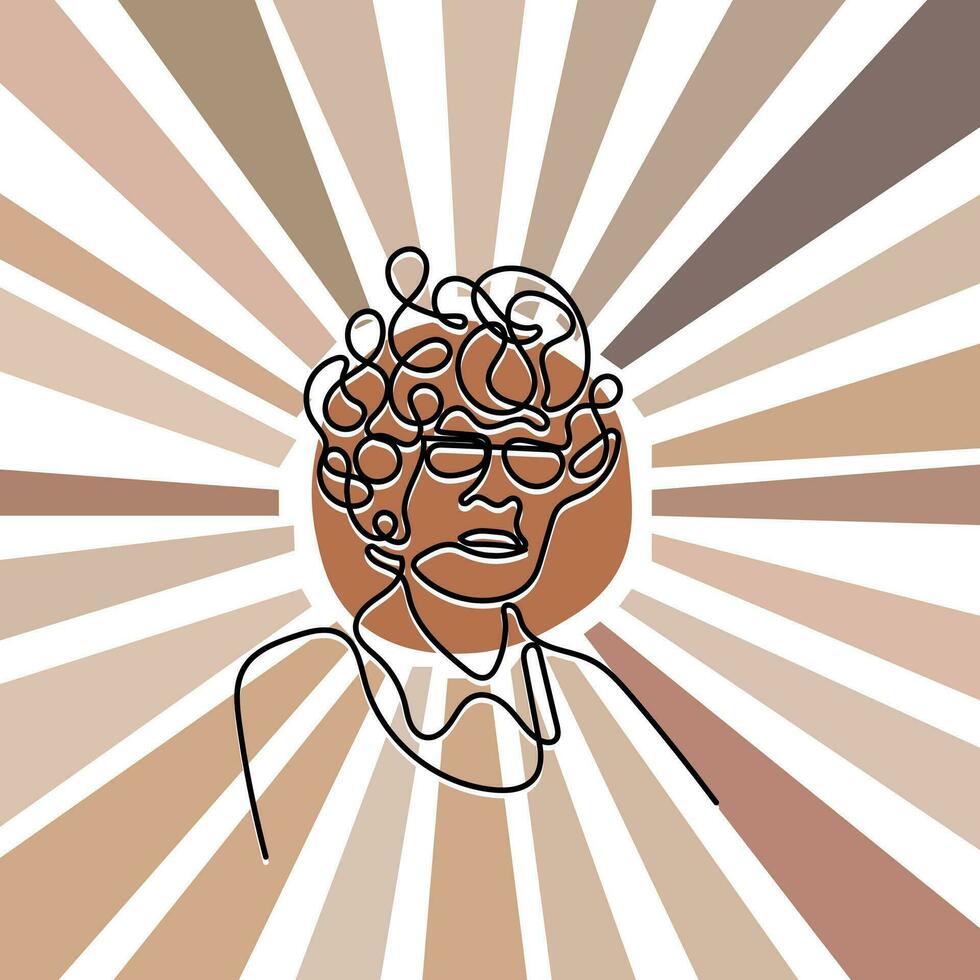 un famoso africano americano héroe shirley chisholm. vector