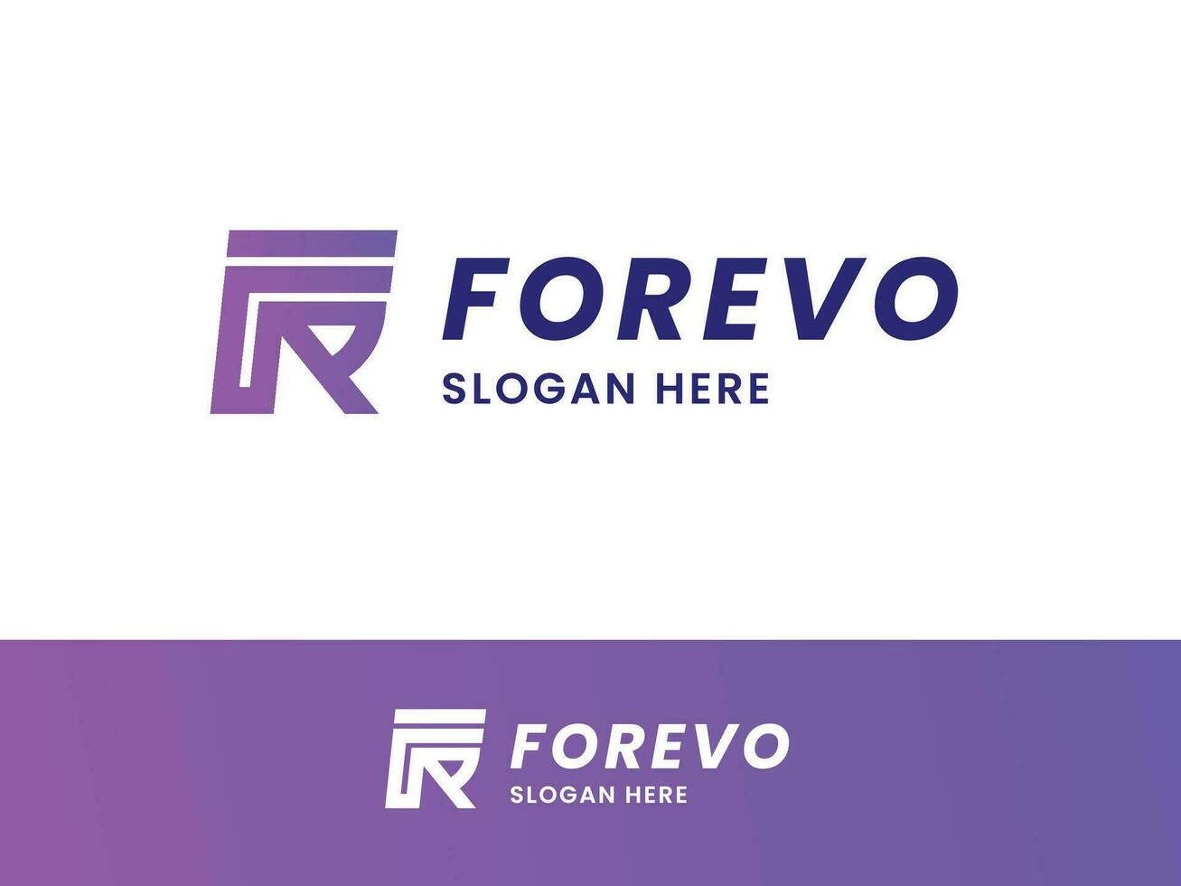 Forrevo Letter F and R logo Template vector