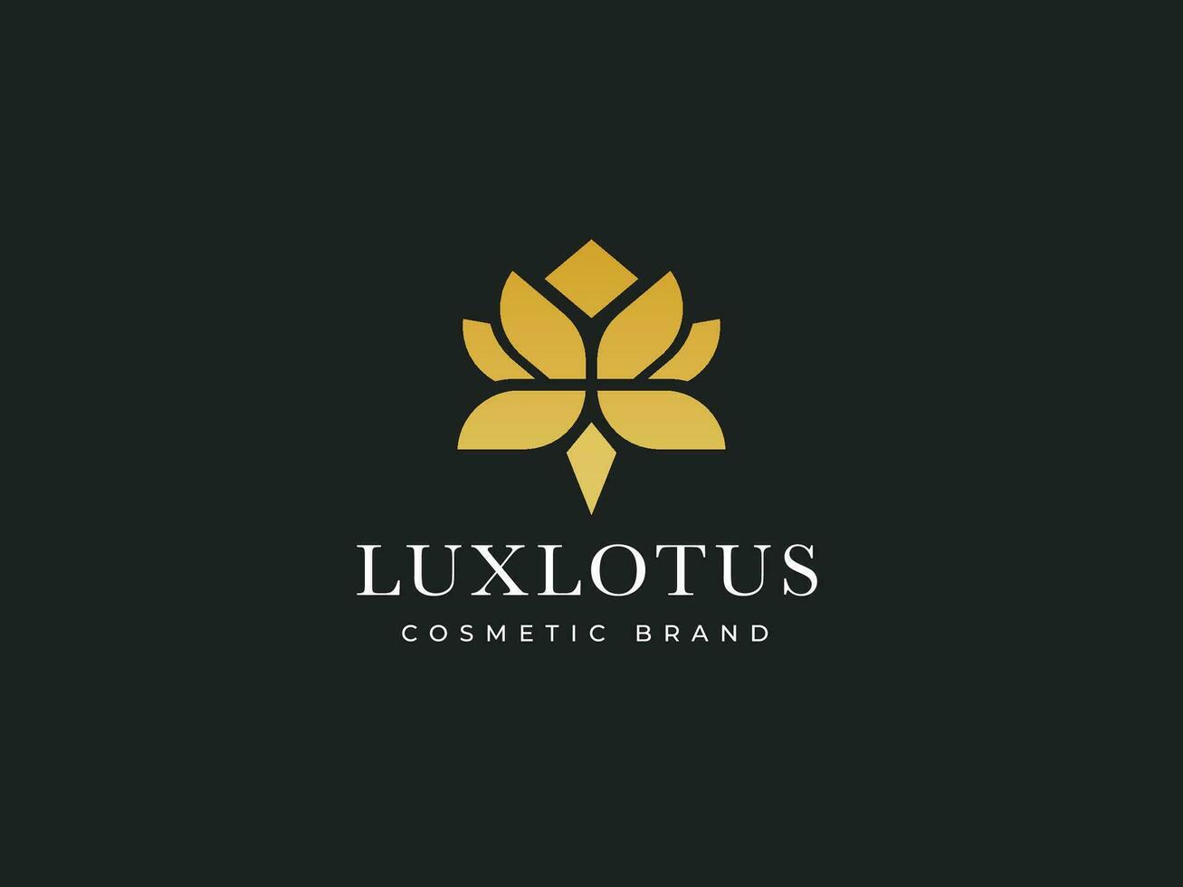 lujo loto logo modelo y editable vector