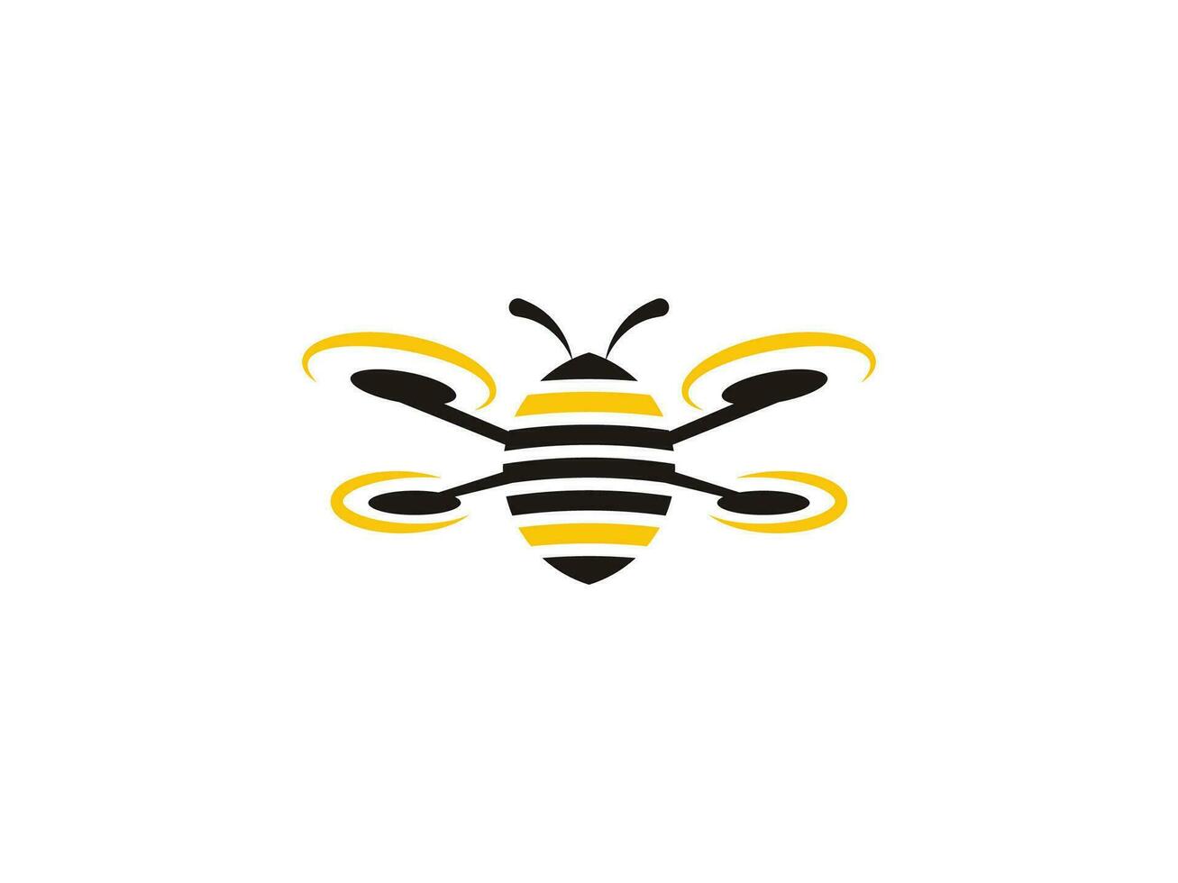 Logo Icon for Bee and Drone Photography Template and Editable vector