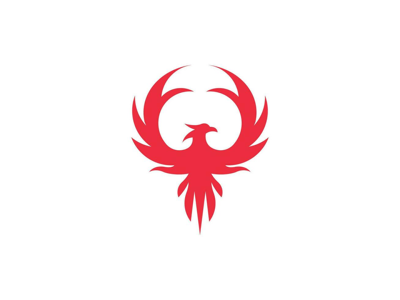 Popular Logogram for Phoenix, Template Logo and Editable vector