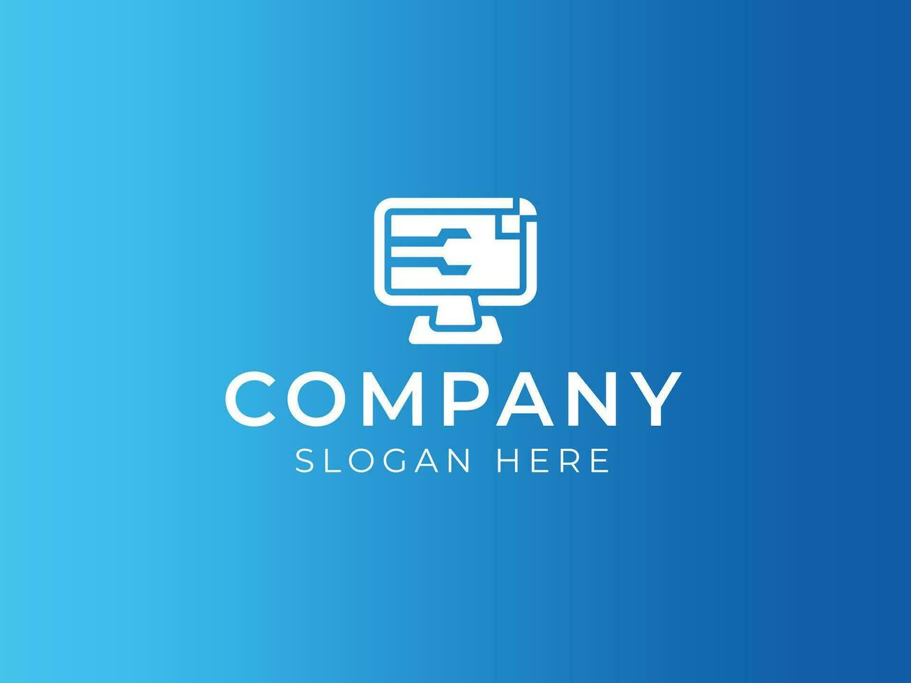 Logo Concept for Computer Repair Service vector