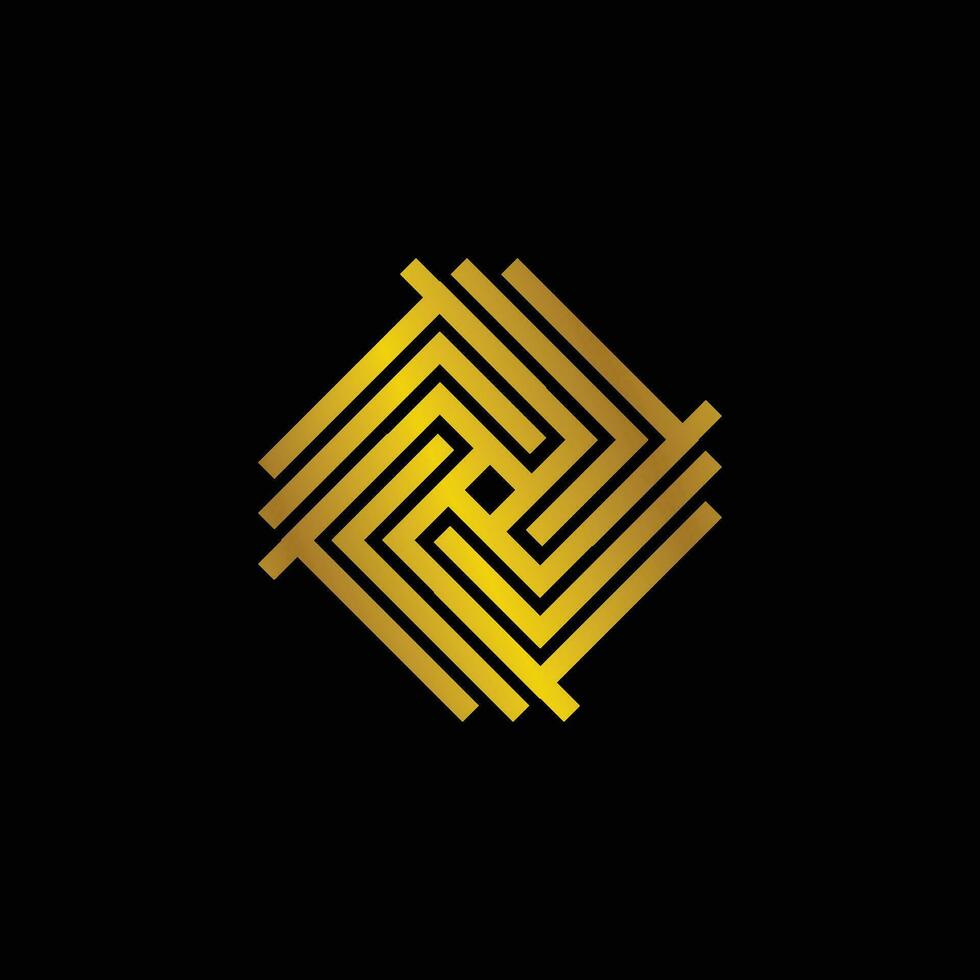 lujo oro logo para empresa vector