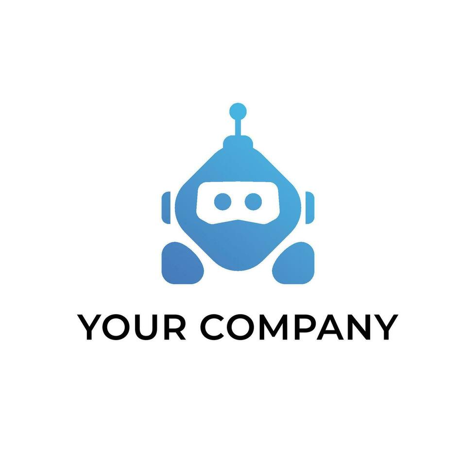Modern AI Robots Logo Template vector