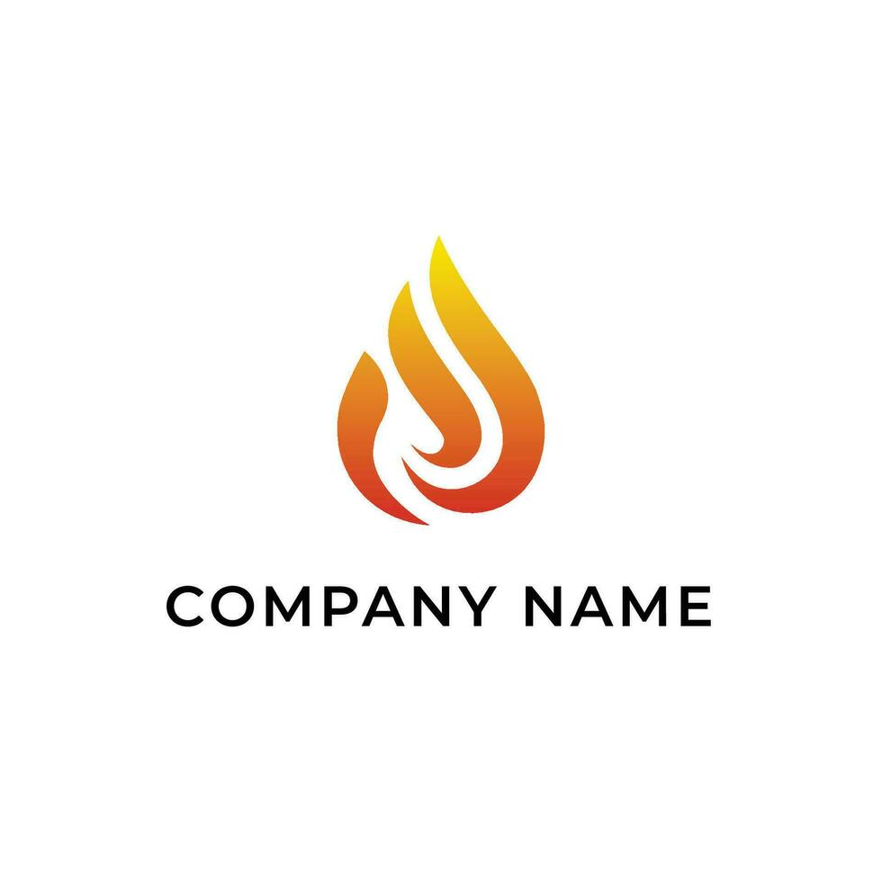 Fire Colorful Logo Template for Company vector