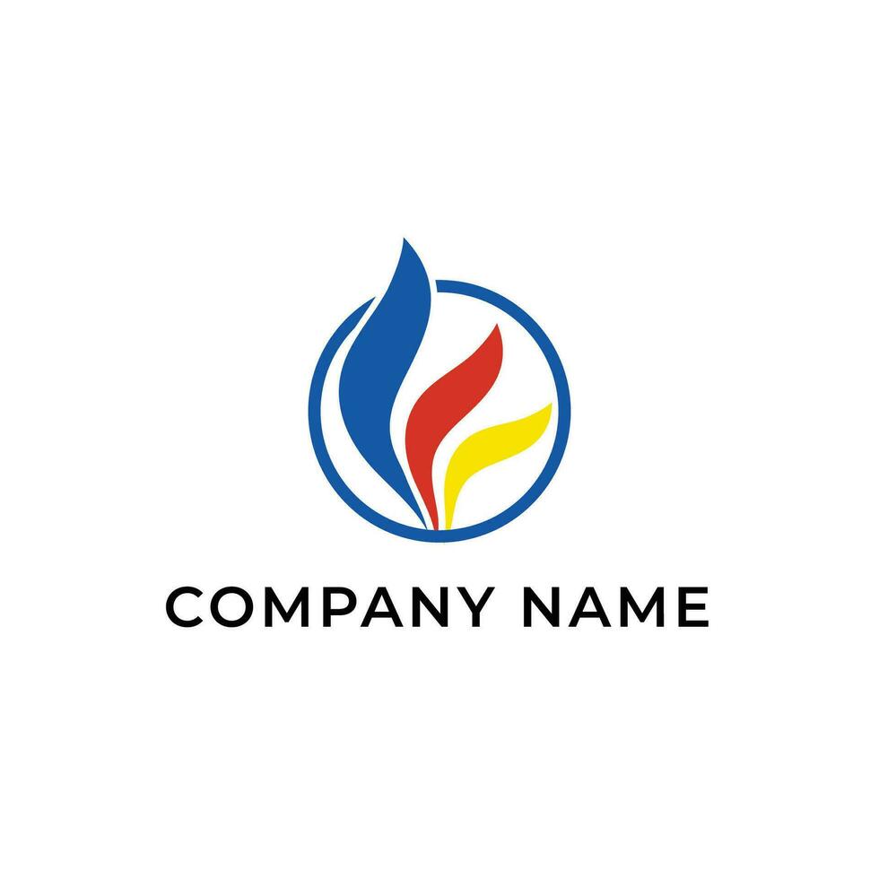 Fire Colorful Logo Template for Company vector