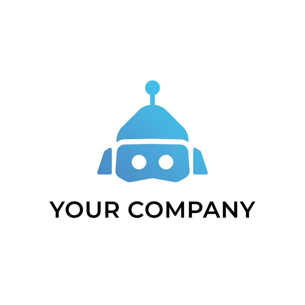 Modern AI Robots Logo Template vector
