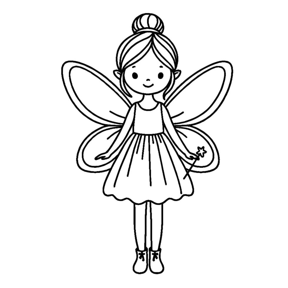 Angel coloring book vector