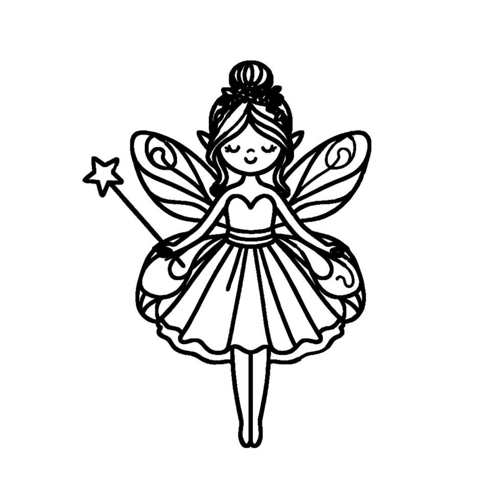 Angel coloring book vector