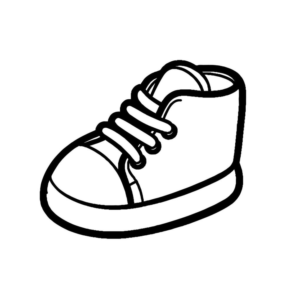 Shoe pattern coloring book vector