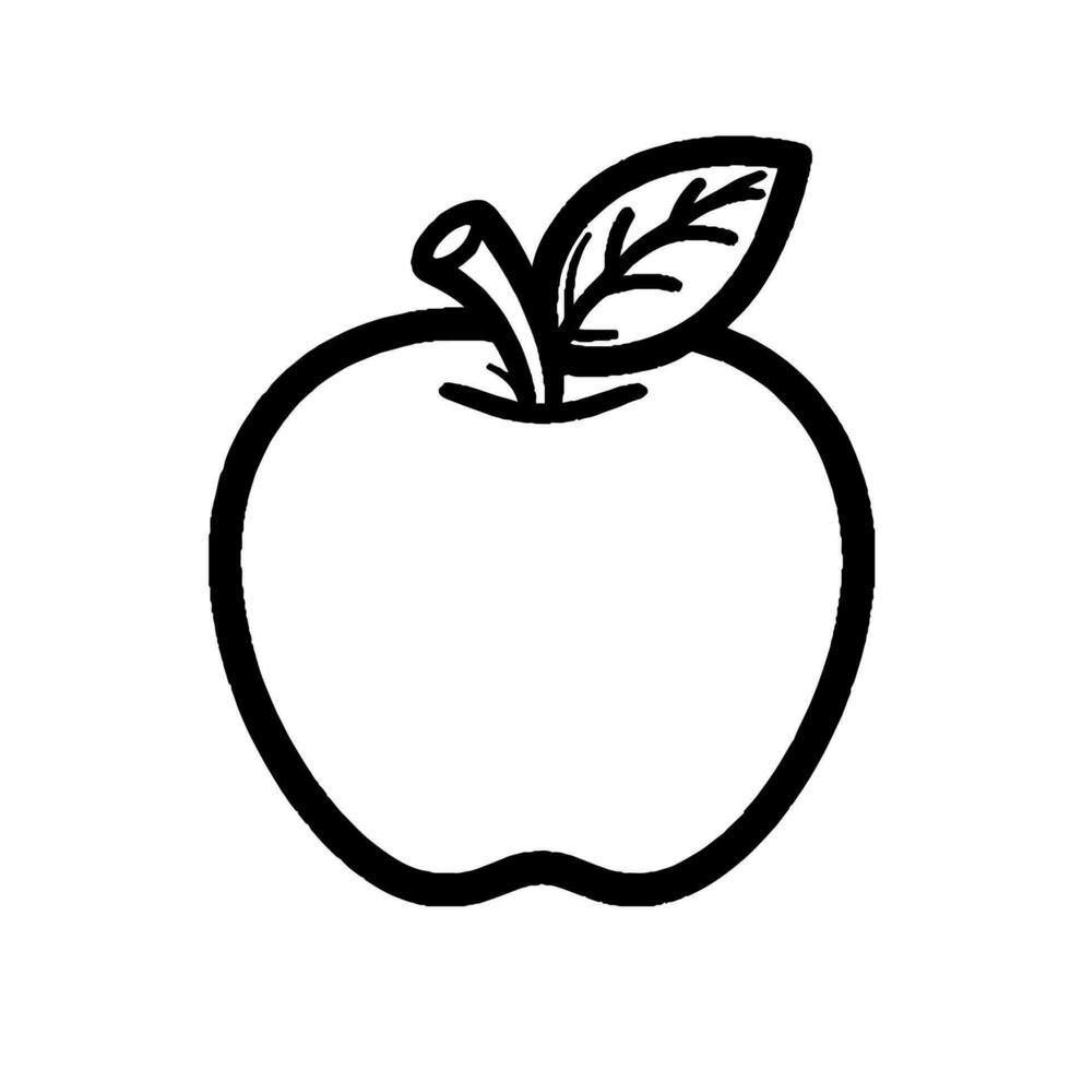 Apple coloring book vector