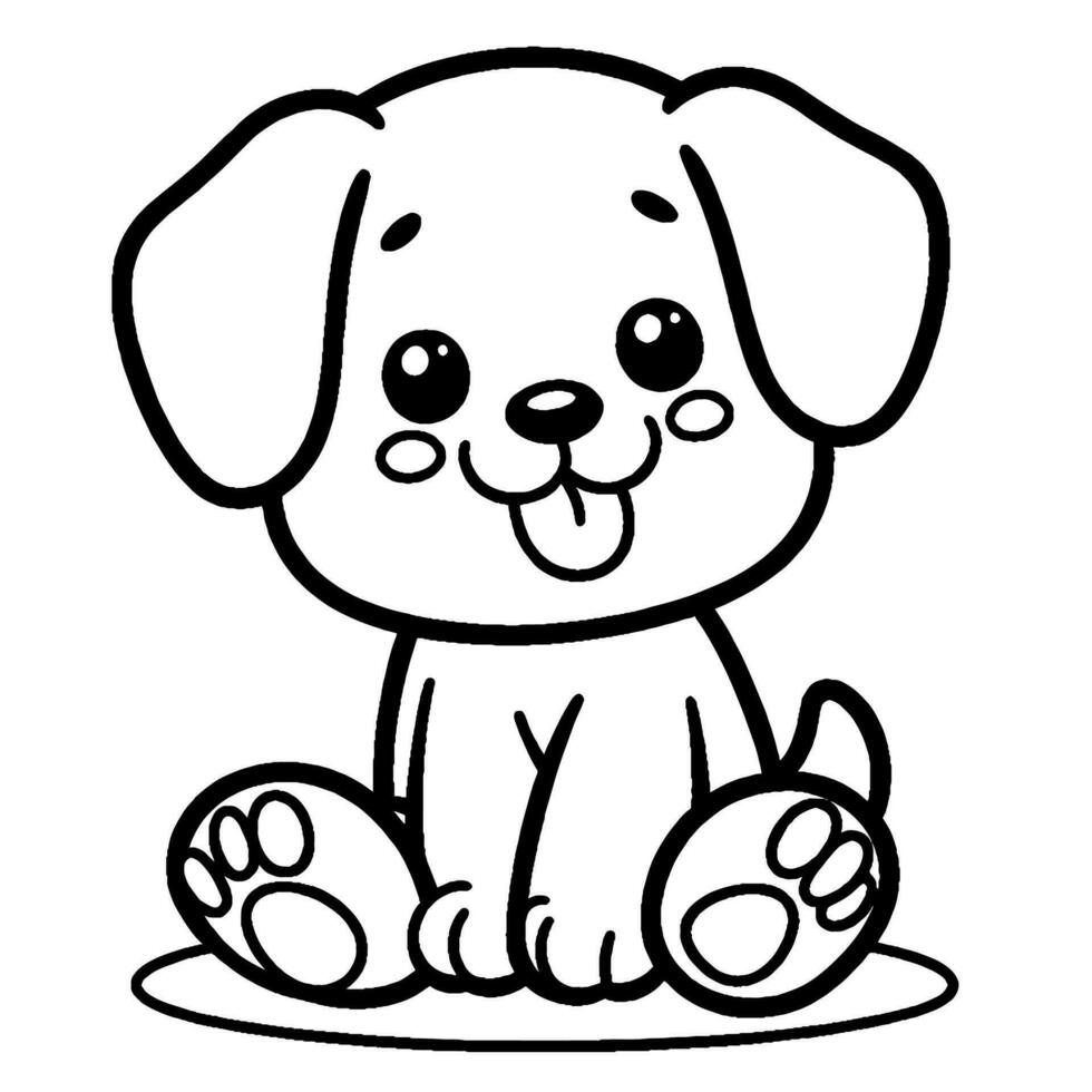 Dog pattern coloring book vector