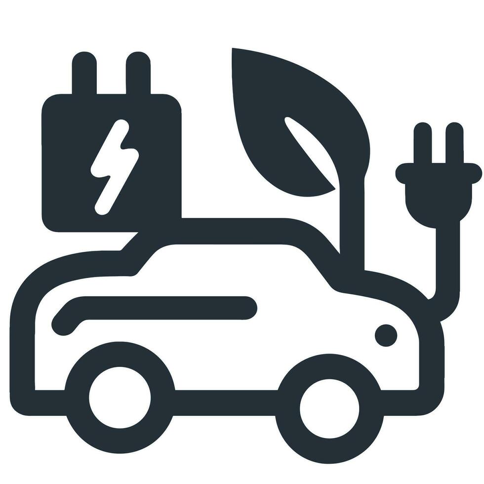Eco car illustration. Conservation. Environmentally friendly. Save the world. Save nature. vector