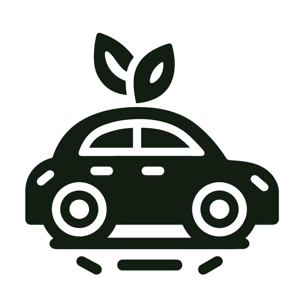 eco coche ilustración. conservación. ambientalmente amigable. salvar el mundo. salvar naturaleza. vector