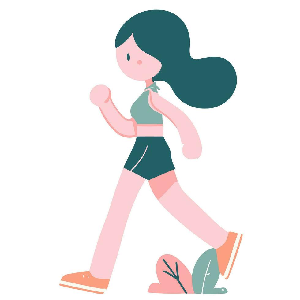 personas ejercicio por correr, correr, hacer ejercicio para salud.mujer ejercicio trotar mujer ejercicio corriendo vector
