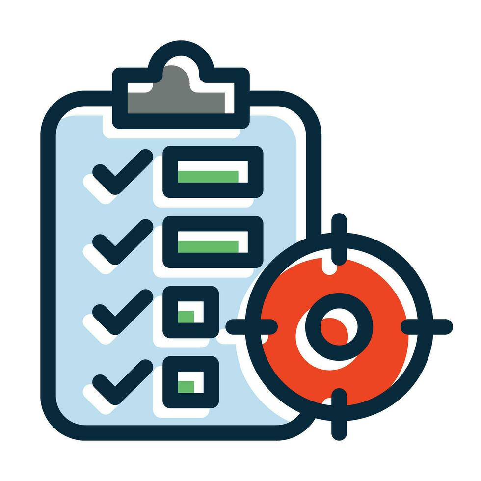 Aim Vector Thick Line Filled Dark Colors