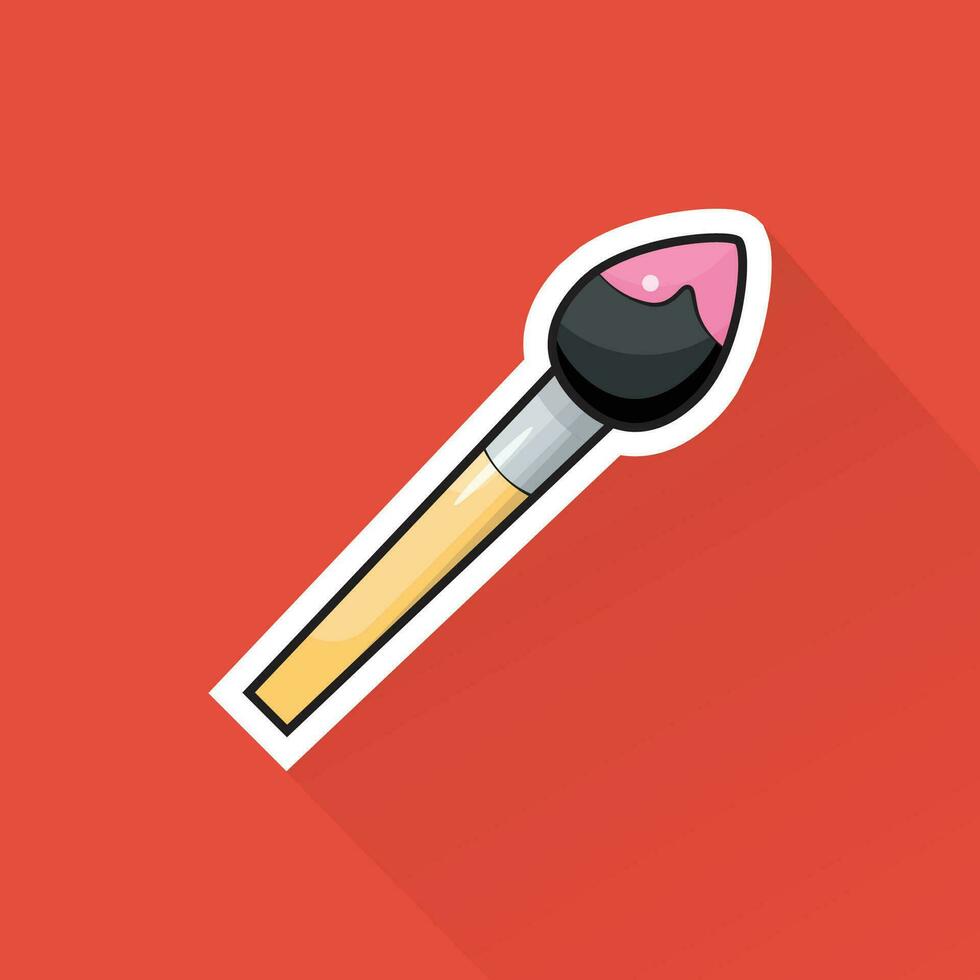 Illustration Vector of Paint Brush in Flat Design