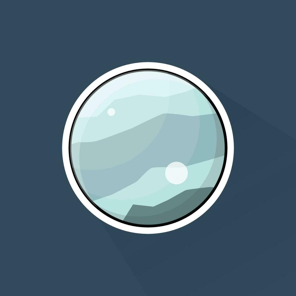 Illustration Vector of Uranus in Flat Design