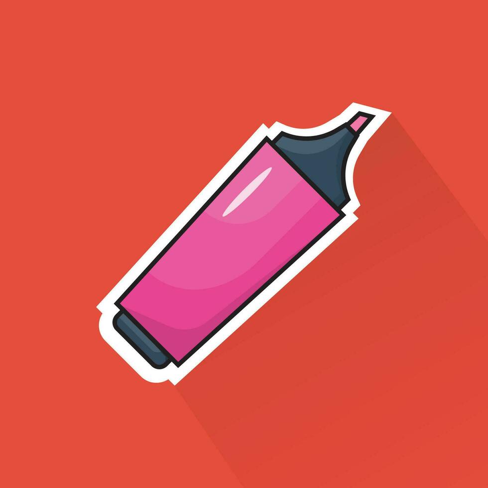 Illustration Vector of Highlighter in Flat Design