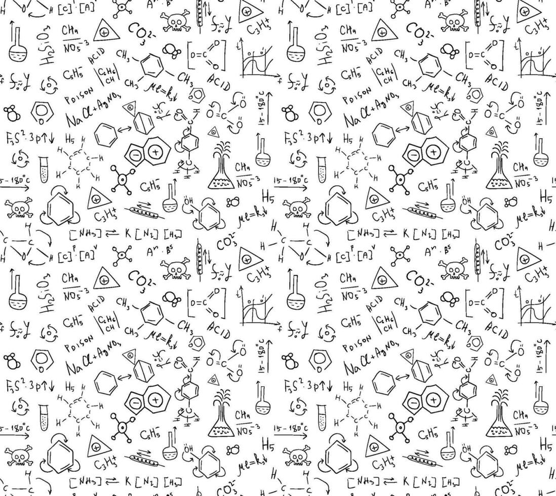 chemistry seamless pattern vector